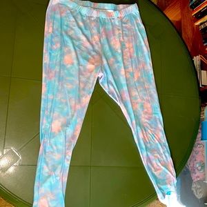 3X Light Blue & Pink Galaxy Leggings with Constellations
